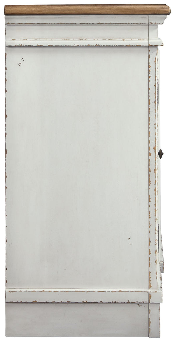 Realyn - Chipped White - XL TV Stand w/Fireplace Option