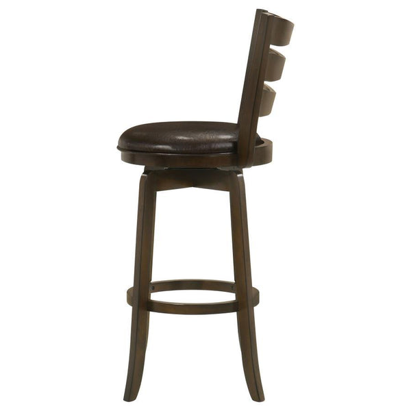 Murphy - Wood Pub Height Swivel Bar Chair - Dark Brown