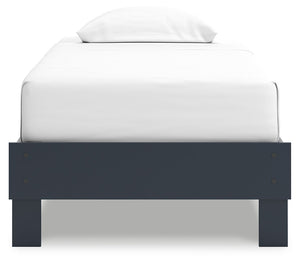 Simmenfort - Navy Blue - Twin Platform Bed