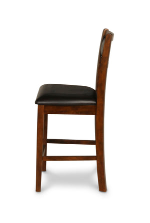 Gia - Counter Chairs (Set of 2) - Brown - Faux Leather