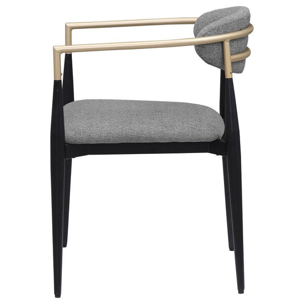 Alexis - Fabric Upholstered Dining Arm Chair (Set of 2) - Gray