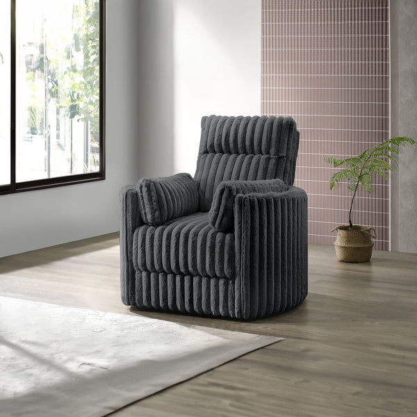 Embrace - Swivel Accent Chair - Charcoal