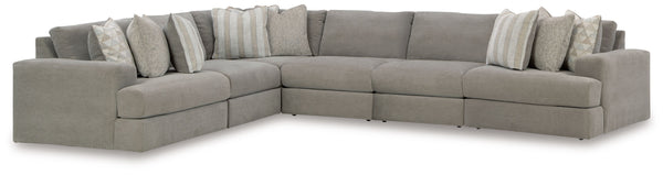 The casual, low-slung shape of this sectional makes it fully lounge-ready. Its deep seating invites you to sink right in, with bold beveled block arms that are softened by bullnose â€œwaterfallâ€ cushions. Best of all, the modular design lets you stage t