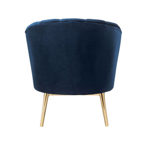 Colla - Accent Chair - Midnight Blue Velvet & Gold