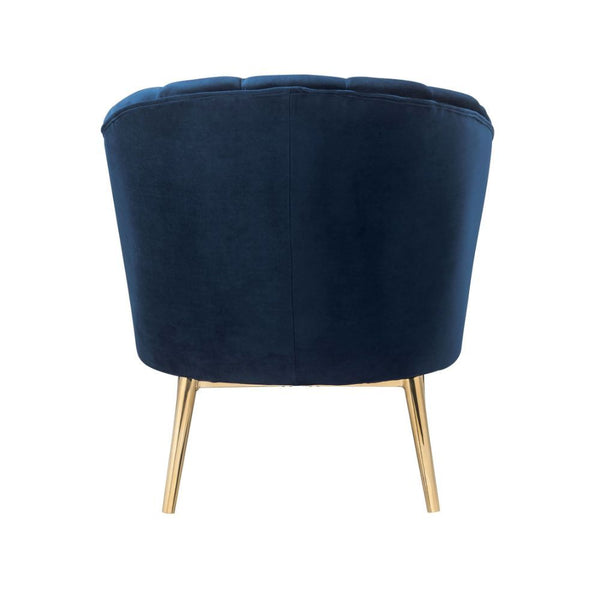 Colla - Accent Chair - Midnight Blue Velvet & Gold
