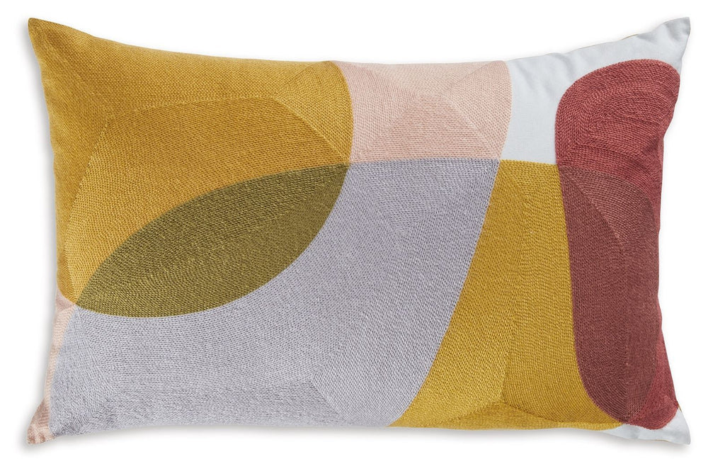 This accent pillow recalls eclectic mid-century modern motifs and reinterprets them for contemporary settings. Its retro-inspired hues and geometric design inspire dynamic decor pairings. Tidying up? Toss the easy-to-remove zippered cover into the wash fo