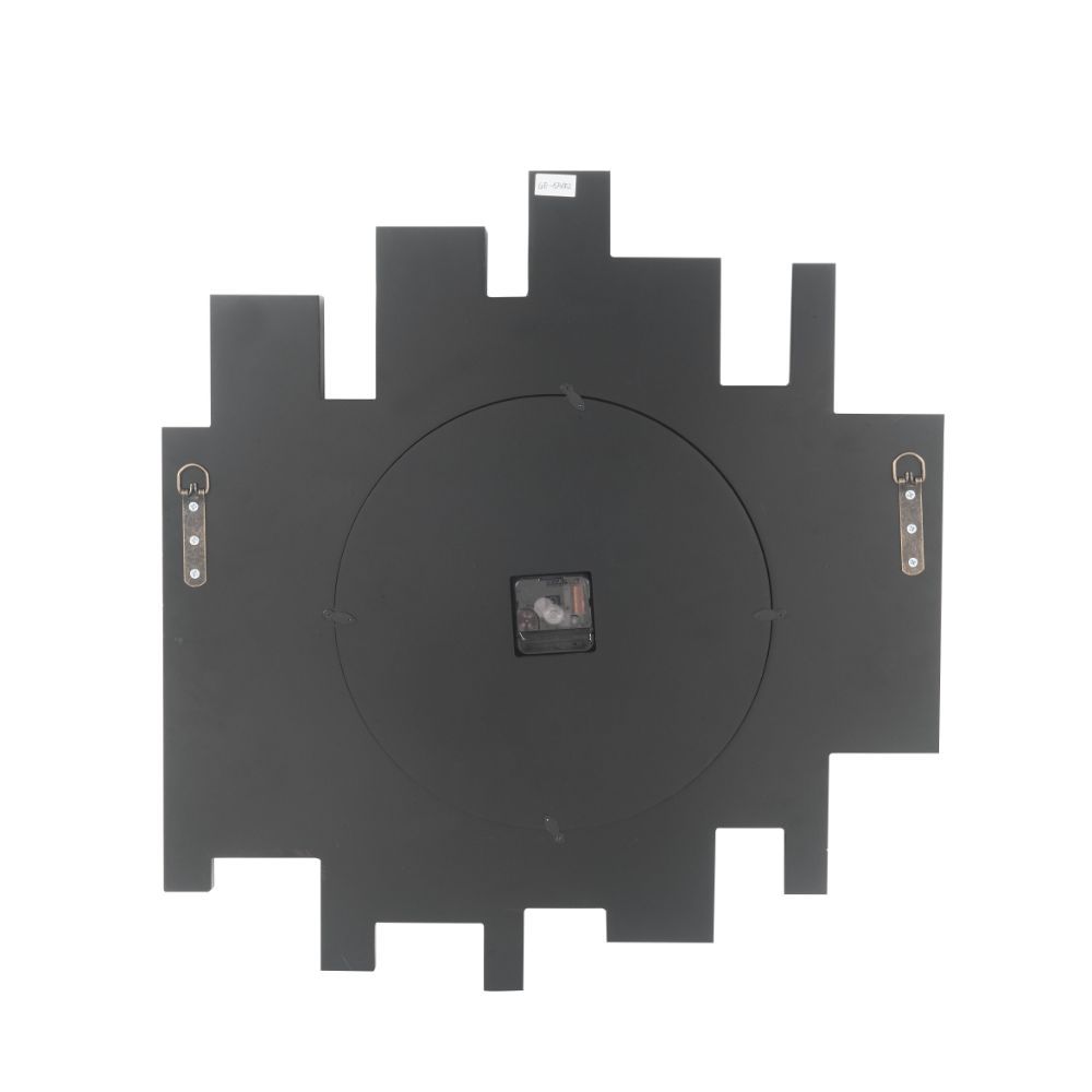 This Lavina irregular wall clock is covered in beveled mirrored panels that highlight its glamorous style. Featuring crushed acrylic faux diamonds that will naturally attract the eye. Durable engineered wood supports the frame. The clock face comes with a
