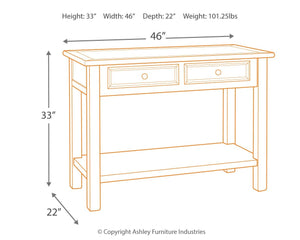 Bolanburg - White / Brown / Beige - Sofa Table