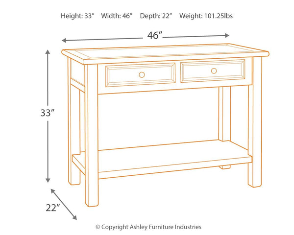 Bolanburg - White / Brown / Beige - Sofa Table