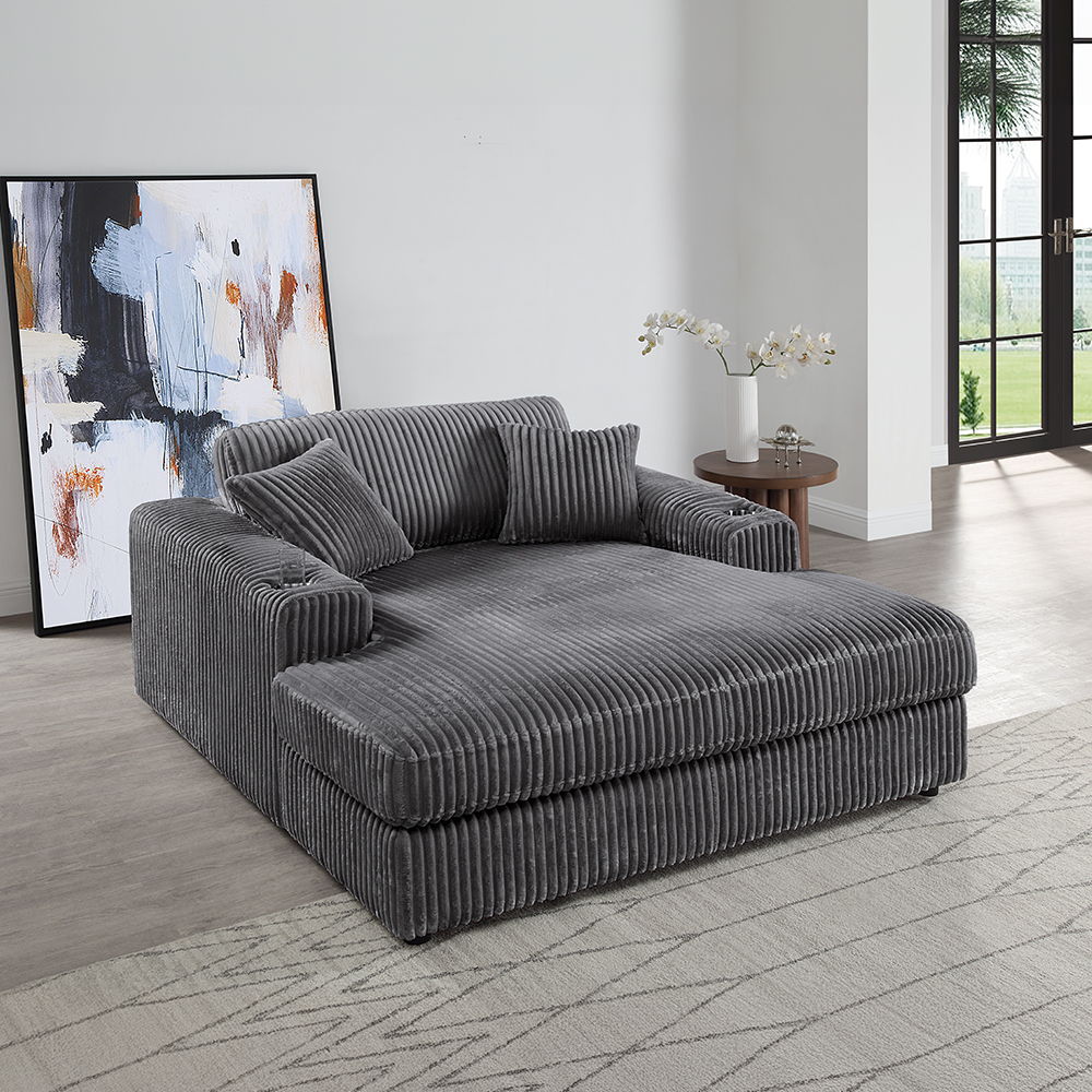 Hilde collection sectional sofa exudes modern elegance and wrapped in luxurious velvet. The tight seat cushions and loose back cushions for the perfect balance of support and the wooden inner frame ensures durability. Ideal for contemporary living spaces,