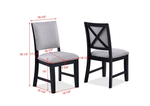 Harriet - 5 Piece Dining Room Set - Charcoal / Gray