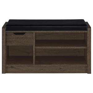 Arrington - Storage Bench - Smoked Oak