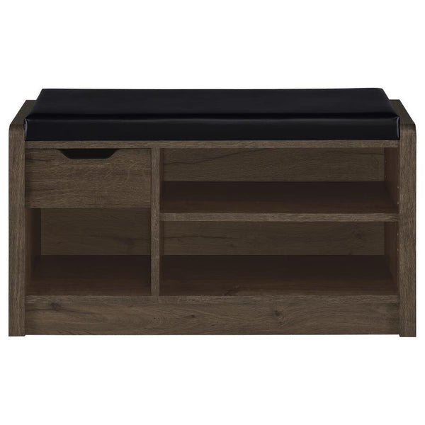 Arrington - Storage Bench - Smoked Oak