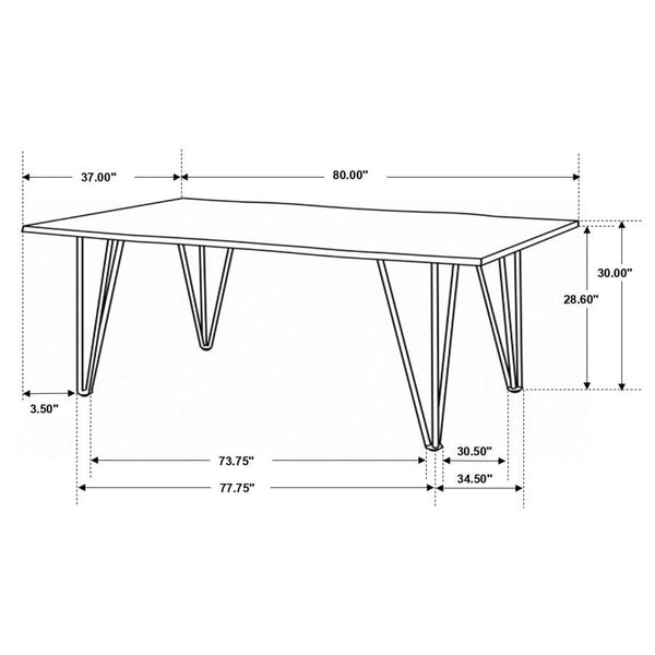 Neve - Live Edge Dining Table - Gray Sheesham