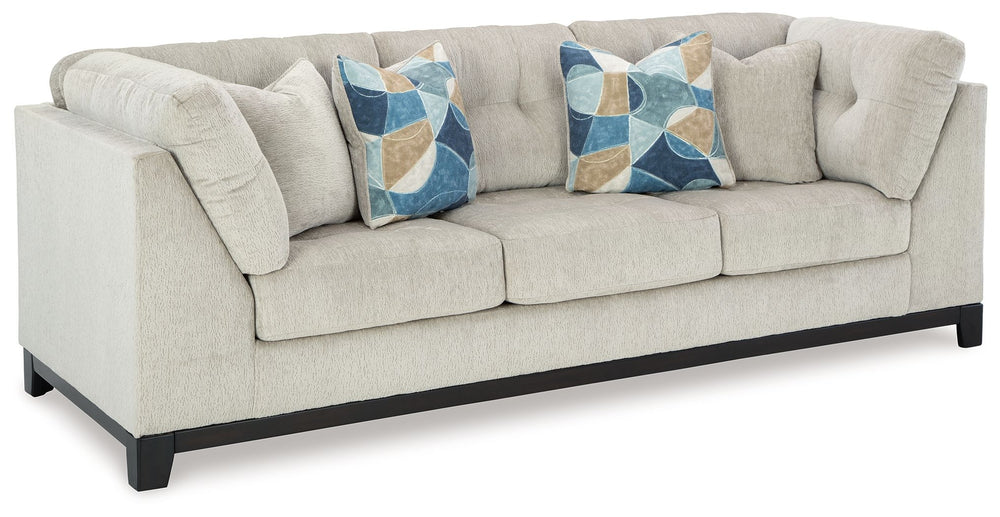 Fresh, on-trend style meets functionality in this sofa. Details like tufted cushions and a wrap-around accent base reflect your urban contemporary tastes while staying versatile as your style changes. And with its soft upholstery, your comfort is kept a p