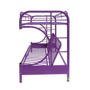 Eclipse - Twin Over Full Over Futon Bunk Bed - Purple