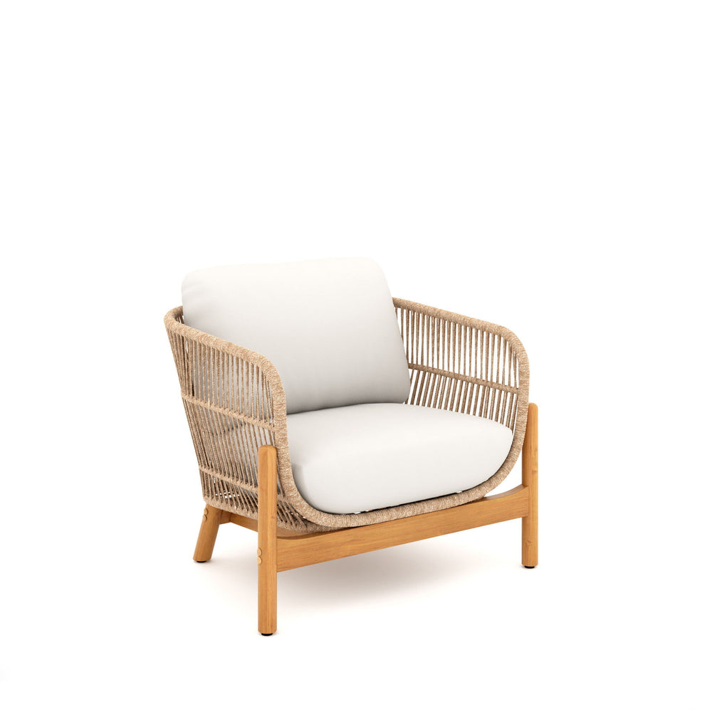 Introducing the Solstice Club Chair: a masterpiece of durability and comfort for your outdoor haven. Crafted from FSC Certified, Eco-Friendly Acacia Solid Wood, this chair promises enduring quality. Its color-fast, weather-resistant fabric ensures vibrant