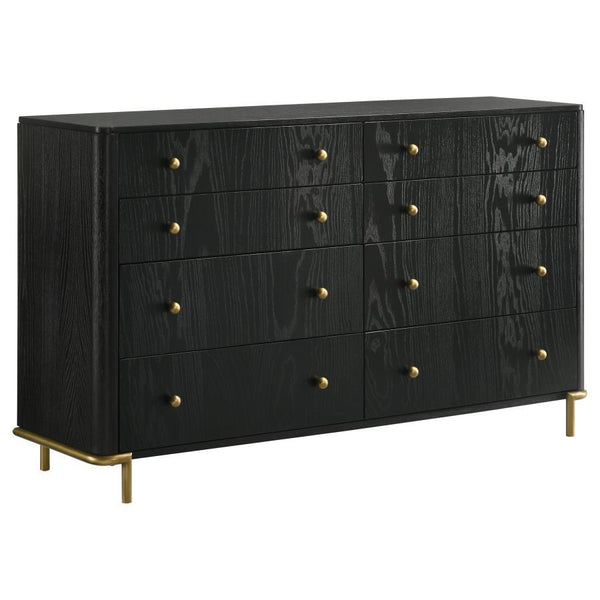 Arini - 5 Piece California King Bedroom Set - Black And Natural