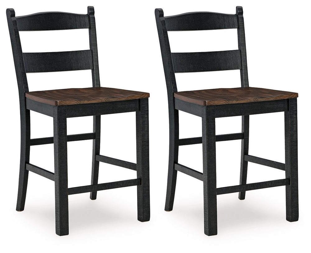This counter height bar stool serves up the best in cottage styling. Its contoured seat keeps you comfortable while chatting over coffee and bantering over board games. The two-tone finish, versatile enough for many casual aesthetics, is a charming choice