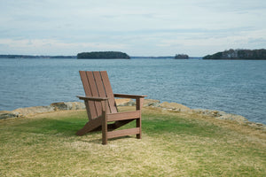 this chair is sure to weather the seasons beautifully. The slatted styling