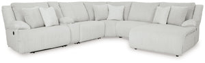 Experience unparalleled comfort with this reclining sectional with chaise. Itâ€™s a stylish and invitingly soft lookâ€”made all the more appealing by cozy corduroy cushions that feel great and add a touch of texture. The neutral hue effortlessly blends in