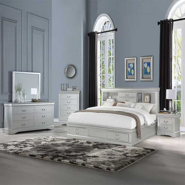 this gorgeous bed features a stunning rectangular bookcase headboard and low profile footboard a