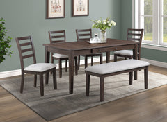 Redefine your dining experience with this sophisticated and multifunctional dining set, designed to blend elegance with practicality. The table boasts a sleek, contemporary design with a rich wood finish that adds warmth and character to any space. Dual e