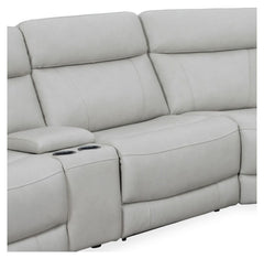 Introducing our comfortable and convenient Calgary Sectional, designed with relaxation in mind. Calgary features power recline and headrest controls, allowing you to adjust your seating position easily. The over-padded headrests provide extra comfort, and