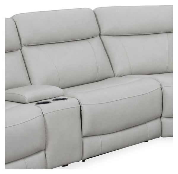Introducing our comfortable and convenient Calgary Sectional, designed with relaxation in mind. Calgary features power recline and headrest controls, allowing you to adjust your seating position easily. The over-padded headrests provide extra comfort, and
