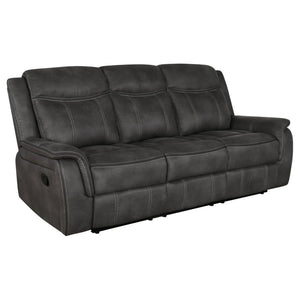 Take a seat in this exceptionally comfortable motion sofa. Enjoy the comfort and softness of the performance-coated microfiber upholstery, coming in neutral color options to easily blend with your home decor. Tufting on the cushions along with cool gel me