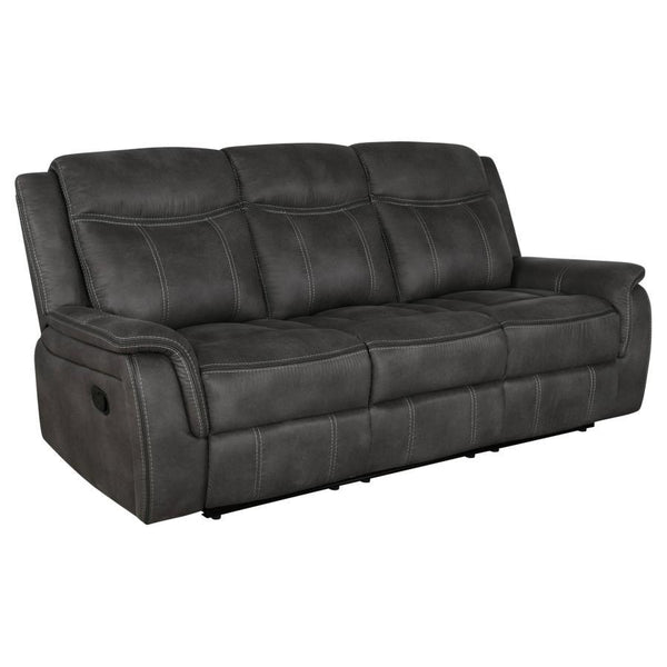 Take a seat in this exceptionally comfortable motion sofa. Enjoy the comfort and softness of the performance-coated microfiber upholstery, coming in neutral color options to easily blend with your home decor. Tufting on the cushions along with cool gel me