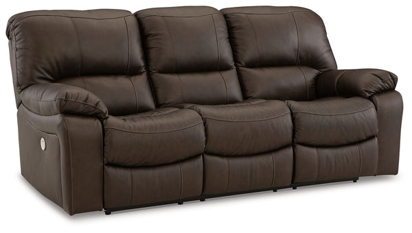 Leesworth - Dark Brown - 3 Pc. - Power Reclining Sofa