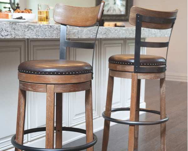 Pinnadel - Light Brown - Tall UPH Swivel Barstool