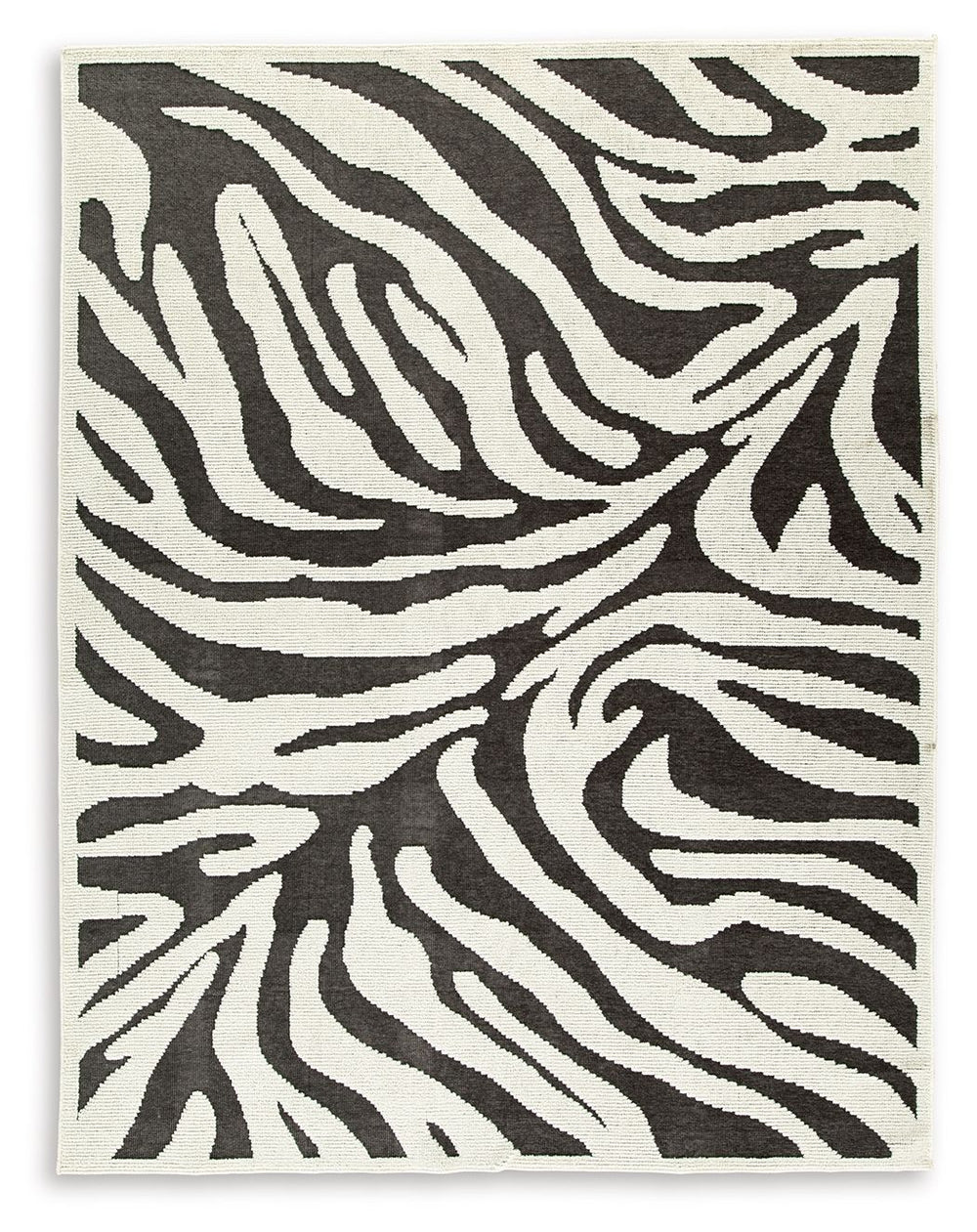 Cover your floor in safari vibes. A bold zebra design on this area rug brings a bit of rugged chic to any room. Machine washable for easy maintenance, the contemporary statement piece knows no boundaries.<br/><br/><b>Product Features</b><ul><li>Made of po