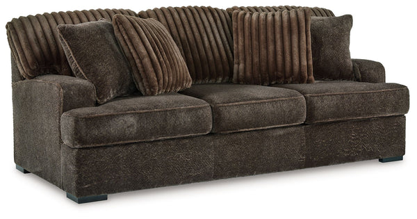 If youâ€™re looking for a blend of extraordinary comfort and contemporary style, this extra-roomy sofa stacks up beautifully. Itâ€™s a modern yet ultra-soft lookâ€”made all the more appealing by plush textured and on-trend corduroy cushions that feel as g