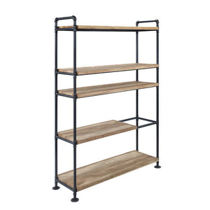 Brantley - Bookshelf - Oak & Sandy Black Finish - 65"