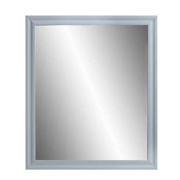 The Gaines Collection is a glamorous and sophisticated grouping that adds a chic style to any room. The gray gloss finish and gold metal accents help to accentuate the clean lines of the pieces and add a pop of glamour. The diagonal line design adds visua