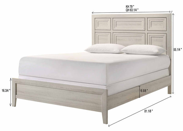 Lorraine - King Bed - Antique White
