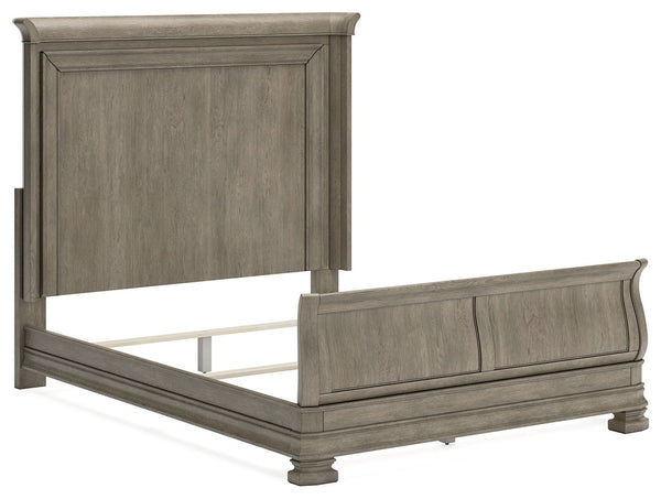  this queen sleigh bed is distinguished by its stunning attention to detail. Youâ€™ll find the light gray finish encourages an attitude of laid-back lux