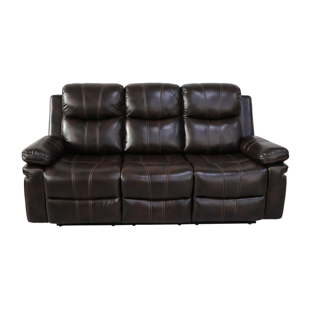 The Kellen Power Dual Recliner Sofa in rich brown offers a perfect blend of luxury, durability, and modern convenience. Constructed with premium hardwood and plywood, the frame ensures long-lasting stability and strength. The plush foam cushions, supporte