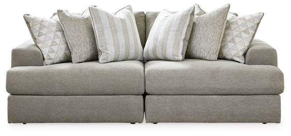 The casual, low-slung shape of this sectional makes it fully lounge-ready. Its deep seating invites you to sink right in, with bold beveled block arms that are softened by bullnose â€œwaterfallâ€ cushions. Best of all, the modular design lets you stage t