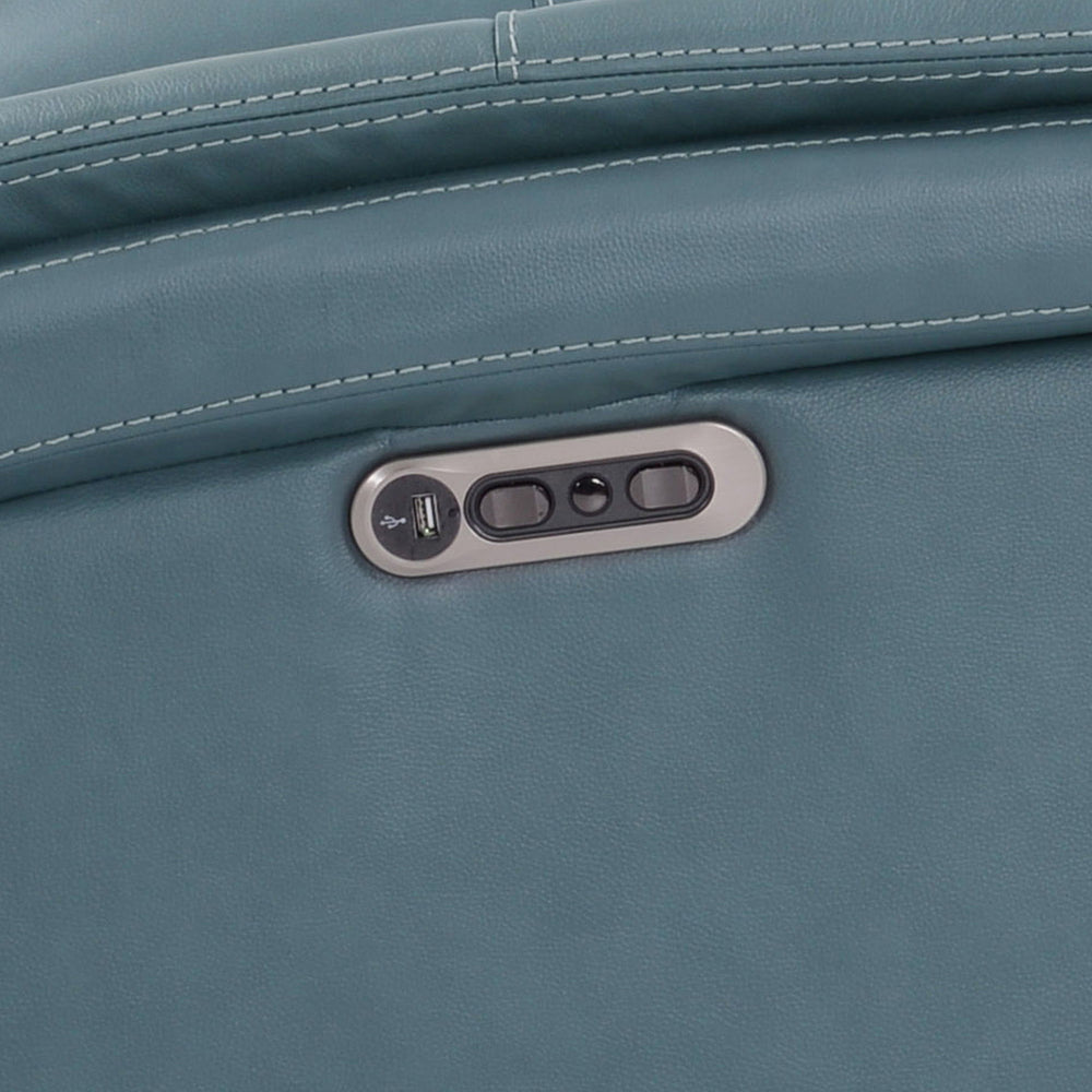 Enjoy the ultimate in relaxation with this stylish Verona Azure Carnegie glider rocker featuring a FreeMotionÂ® cordless battery-powered headrest and footrest plus 360-degree swiveling motion.<br/><br/><b>Product Features</b><ul><li>Power Headrest</li><li