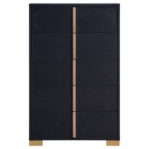 Marceline - 5-Drawer Bedroom Chest - Black