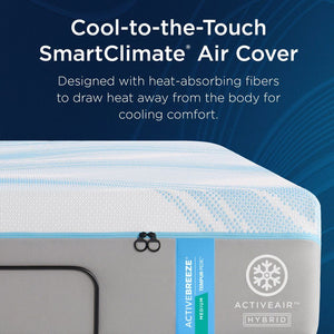 Tempur-Breeze - Tempur-ActiveBreeze Medium Hybrid Mattress - Split King