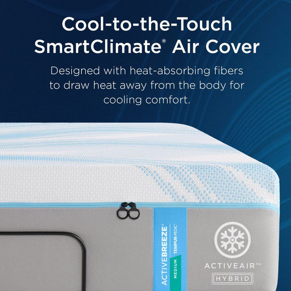Tempur-Breeze - Tempur-ActiveBreeze Medium Hybrid Mattress - Split King