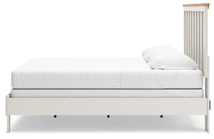 Linnocreek - White / Warm Brown - King Panel Bed