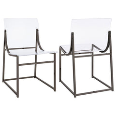 Step into the world of nouveau interior design with chairs that will turn conventional style on its head and become a central focus in your contemporary living environment. Customized for the experimental stylist, this set of two side chairs deliver surpr