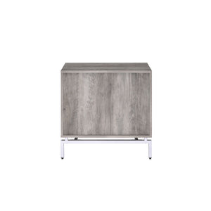  1 Drawer & Open Compartment</li><li>Wooden Case Frame: Gray Oak Finish (White Tray & Front Drawer)</li><li>Meta