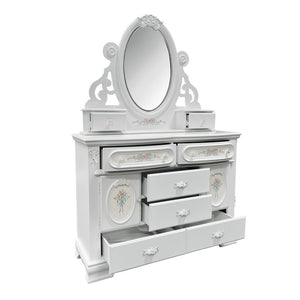 Flora - Mirror With Jewlery - White