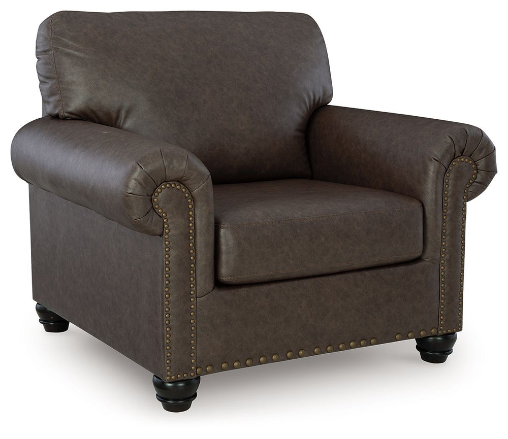 This chair marries classic character with a contemporary attitude. Love the timeless look of leather? Its take on deep brown faux leather is versatile enough to pair with styles from traditional to modern, at a price that wonâ€™t break the bank. Details l